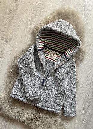 Дитяча тепла кофта куртка з капюшоном на блискавці marks&spencer