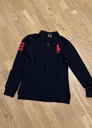 Оригінальне лонгслів-поло polo ralph lauren big pony s-m