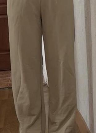 Спортивні штани жіночі usual clothes бежеві трикотажні