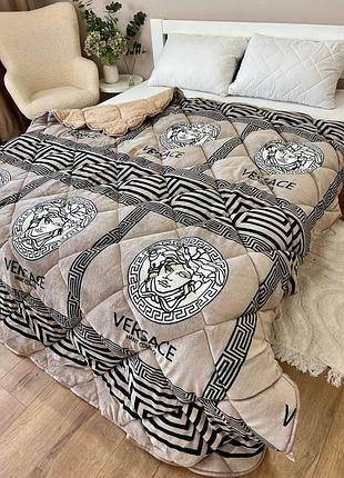 Ковдра versace велюрова на хутрі