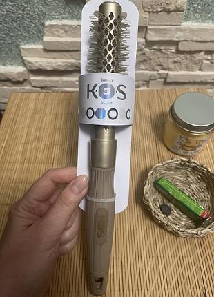 Брашинг для волосся k.o.s металевий, золотистий