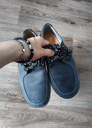 Туфлі чоловічі clarks сині замшеві, розмір 43.5