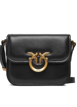 Крос-боді жіноча pinko love box bag mini, оригінал, чорна