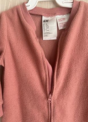 Чоловічки h&m флісовий ромпер 74-80 2