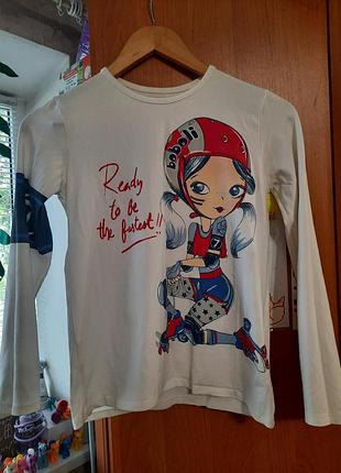 Кофта для дівчинки boboli біла з малюнком 2