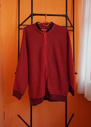 Carlo colucci 50 | червоний в’язаний бомбер на блискавці
carlo colucci knit zip sweater red 50