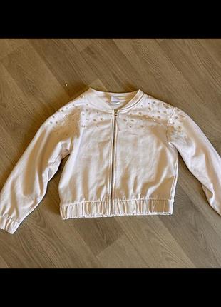 Кофта для дівчинки lindex біла з бусинками