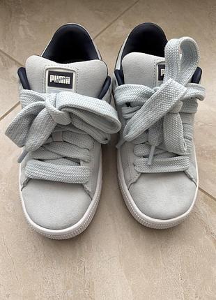 Кросівки puma suede xl голубі, розмір 37, матеріал замша