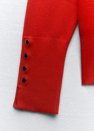Красный свитер лонгслив zara 8