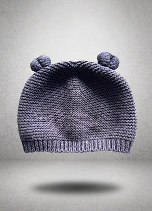 Шапка унісекс gap синя в'язана для немовлят