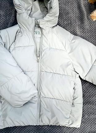Куртка для дівчинки zara сіра на 152 см 2
