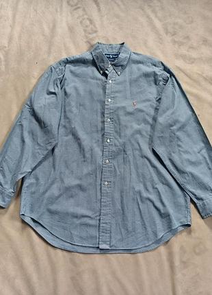 Оригинальная мужская рубашка polo ralph lauren yarmouth 100% cotton oxford
