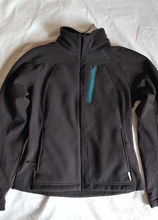 Туристична жіноча чорна куртка кофта софтшел quechua(decathlon) розмір xs