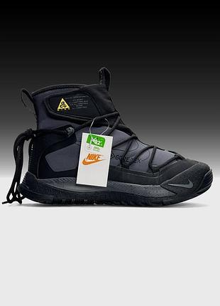 Мужские зимние кроссовки nike acg air terra antarktik fur grey black