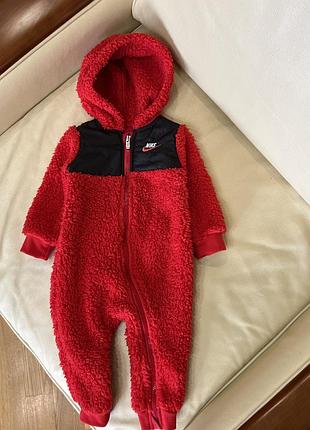 Nike original 12 міс ріст 74-80 теплий чоловічок на замку з відкритими ніжками у відмінному стані дов 62, до памп 41, крок 22.5, шир 27, рукав 28
