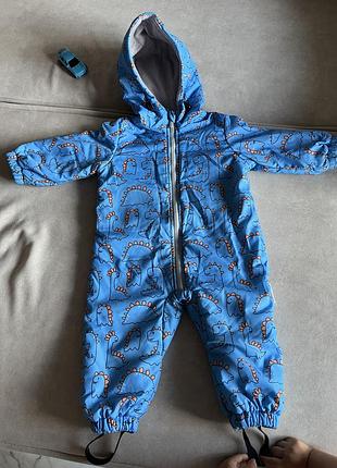 Суцільний комбінезон для хлопчиків activekids trendy синій 80-86