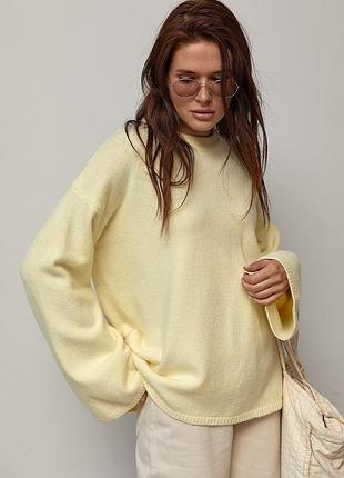 Вязаный джемпер oversize с широкими рукавами мод 9064