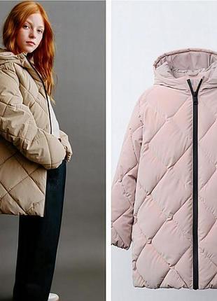 Куртка для дівчинки zara стьобана бежева