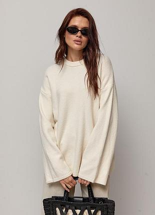 Вязаный джемпер oversize с широкими рукавами мод 9064