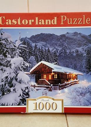 Пазл 1000 деталей, castorland, зимний пейзаж, с-101177