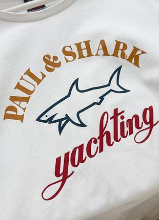 Белый хлопковый свитшот paul & shark 5