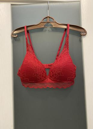 Яркий кружевной бюстгалтер h&m