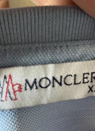Поло чоловіче moncler блакитне 3