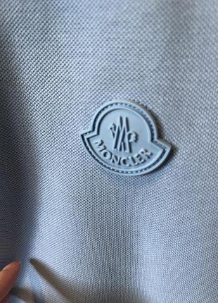 Поло чоловіче moncler блакитне 2