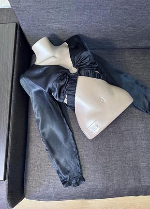 Блуза, чорна блуза zara 2