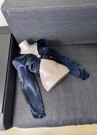 Блуза, чорна блуза zara