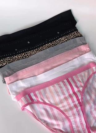 Набор трусиков victoria's secret 7 штук трусики victoria’s secret бюстгалтер victoria's secret пижама victoria's secret