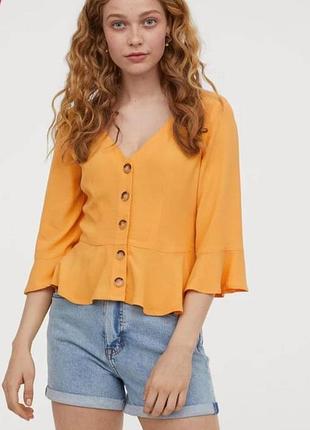 Жіноча блуза h&m жовтогарячого кольору