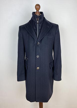 Corneliani id striped modern wool overcoat утеплене пальто корнеліані італія