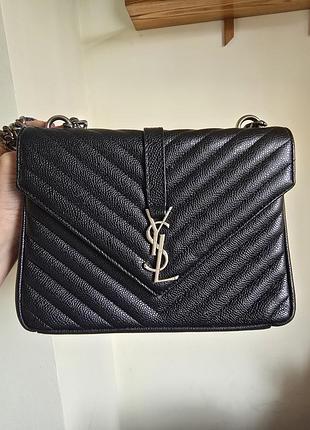 Сумка жіноча saint laurent college medium чорна