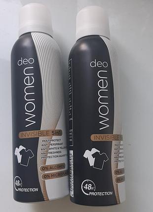Дезодорант-антиперспірант deo women invisible 5in1 спрей