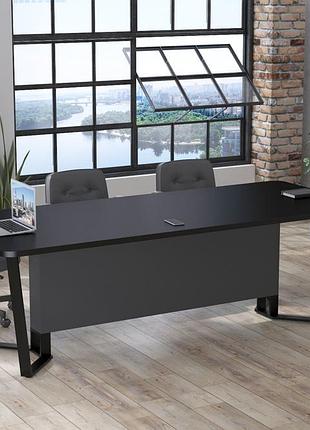 Стол для переговоров v-240 loft design черный st7 без розеток