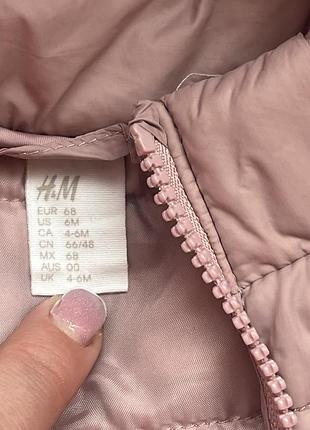 Куртка для дівчаток h&m рожева 3-6 місяців 2