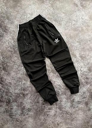 Мужские спортивные штаны adidas черные весенние осенние адидас на резинке хлопковые l (b)