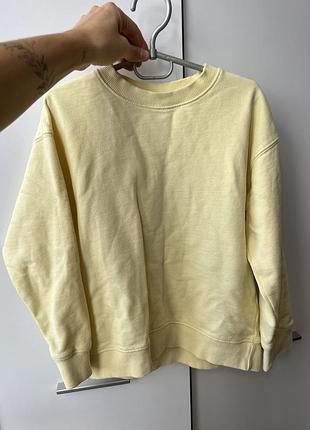 Реглан жовтий zara, унісекс, двонитка 130см 8-9років