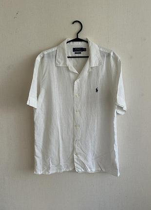 Льняная рубашка polo ralph lauren sport luxury old money shirt