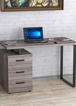 Письмовий стіл loft design l-27 дуб палена чорний