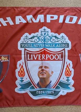 Флаг/баннер liverpool fc 20 times champions, 2024/25