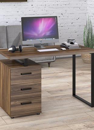 Письмовий стіл loft design l-27 горіх модена чорний