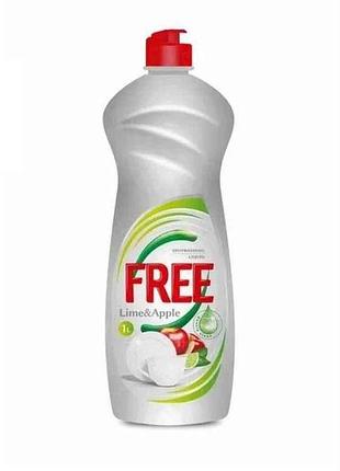 Гель для мытья посуды 1л apple lime тм free