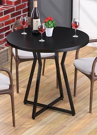 Круглый стол кейтлин loft design черный st7
