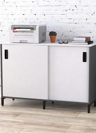 Тумба офисная ls-1200-830 антрацит белый