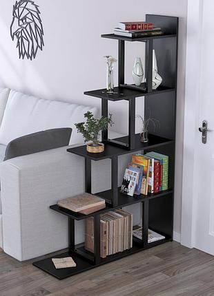 Стелаж-перегородка l-160 loft design чорний st7