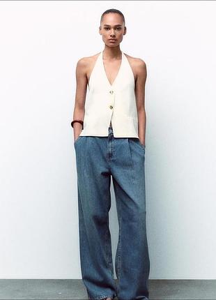 Широкие синие джинсы свободного кроя с высокой посадкой и защипами zara
‼️‼️‼️‼️‼️‼️‼️‼️‼️‼️‼️