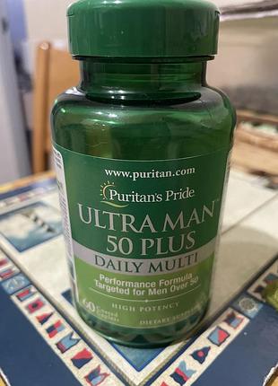 Вітаміни puritan's pride ultra man 50 plus daily multi для дорослих