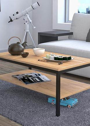 Журнальний столик l-1 loft design дуб крафт золотий